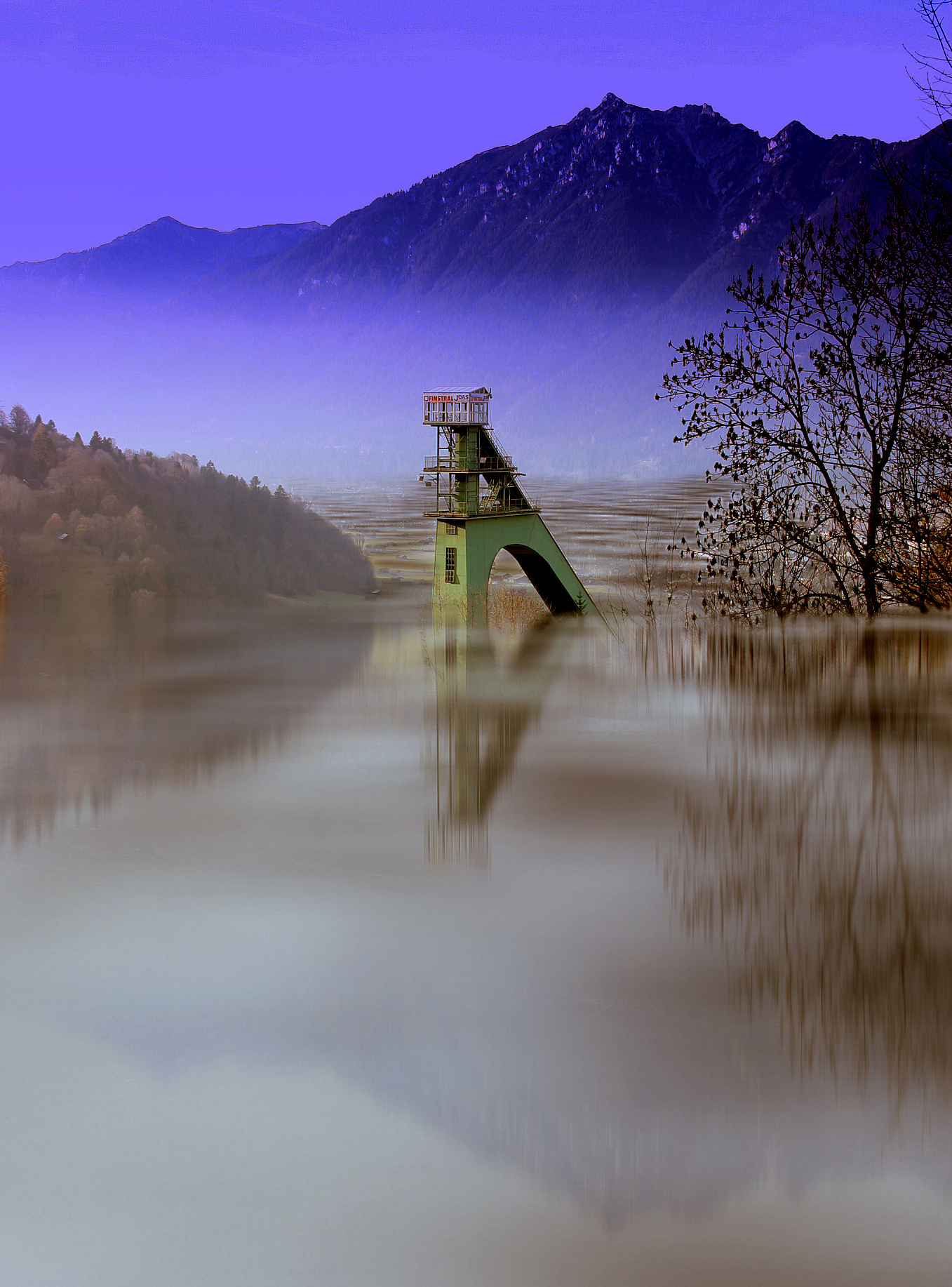 Ski-Jump Garmisch Digital Art